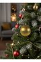 2 Pieces Christmas Tree Ball Ornament (10 cm) - Luxury Christmas Decoration with Gold Shiny and Gold Glitter Stripe P