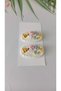 Bee Embroidered Cotton Anti-Allergic Low Hair Baby Buckle Organic Set of 2 Handmade Baby Gift - 3