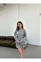 Triko Bicycle Necklace Skirt Sweater Double Set