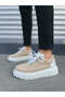Jy010 cloud lace-up suede men's daily sneaker shoe sbt - cream/white - 2