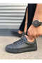 Jy122 Fashion Lace-Up Skin Men's Casual Sneaker Shoes Cst - Black - 3