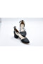 Satin Stone 5 cm Thick Heel Women's Shoes - 4