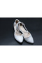 Satin Stone 5 cm Thick Heel Women's Shoes