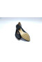 Black Satin 5 cm Thick Heel Women's Shoes - 5