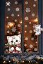 Confused Cat & Snowflakes Glass Ornament – Double-Sided Printing 100% Clear View – Cat Waiting for New Year - 5