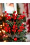 New Year Long Stem Kokina Red Berry Tree Ornament 5 Pieces 23 cm New Year Kokina Cherry Branch Hpy26072 - 3