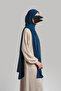 Medina Silk Soft Shawl - Navy Blue - 5