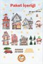New Year Snowy City New Year Children's Baby Room Sticker Set, New Year Wall Glass Sticker Set - 2