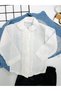 Baby Girl Leather Pants Teddy Cardigan Chiffon Shirt 3Pcs Set Blue-Black - 3