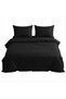 100% Cotton |   Black |   Double Duvet Cover Set Akfil Fabric