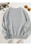 Unisex Leopard Cherry Printed Crew Neck Regular Sweatshirt 100% Cotton - 2