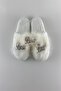 Women's Ecru Bride Maternity Crown Slippers Set (Effortt) - 4