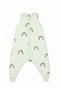 Winter 2.5 Tog Footed Girls-Boys Sleeveless Sleeping Bag Mint/Rainbow - 2
