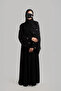 طقم عباية مطرزة - أسود - 6