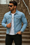 Men's Transitional Basic Daily Trend B.Blue Denim Jacket
