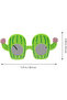 Cactus themed hawaii summer party glasses 8.5x18.5 cm - 4