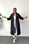 Women's Men's Raincoat Hooded Snaps Eva Black Raincoat S-2532 - 2