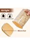 Airtight Glass Storage Canisters with Bamboo Lids, 37oz, Clear, Set of 4 - 7