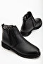 Men's Black Comfortable Fur-Lined Cold and Waterproof Guaranteed Rubber Non-Slip Sole Casual Boots - 7