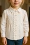 Girl's White Shirt with Lace Detail – School Shirt Cotton Fabric Girl School White Shirt - 5