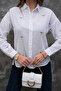 Bird Detailed Embroidered 75% Cotton 25% Linen Shirt - 4
