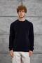 Men's Knitwear 251 Crew Neck Knitwear Navy Blue Oversize Knitwear Fabric