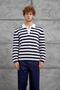 Men's Knitwear Gst Buttoned Polo Collar Navy Blue Knitwear Fabric