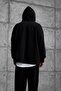 طقم بدلة رياضية للرجال باللون الأسود مطبوع بمقاس كبير - 5