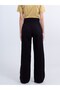 Viego Women's Black Three Ripped Stretch Fabric Super High Waist Loose Jean Pants. - 3
