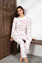 Soft Fabric Women's Pajama Set Mother Daughter Matching Pajama Set - 2