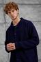 Men's Knitwear Dpp Knitted Cardigan Navy Blue Oversize Knitwear Fabric - 3