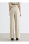 Lcw Vision Beige Wide Leg Women's Sweatpants with Elastic Waist - 4