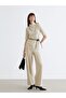 Lcw Vision Beige Wide Leg Women's Sweatpants with Elastic Waist