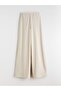Lcw Vision Beige Wide Leg Women's Sweatpants with Elastic Waist - 5