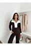 Modal Fabric Training Suit Wide Legs with Clutch Collar Button Strip Detail - 4