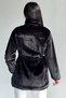 Women's Rabbit Fur Waist Drawstring Lined Coat - 3