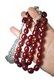 Crimped Amber 13*15 mm Fired Stick Crimped Amber Collectible Prayer Beads - 6