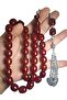 Crimped Amber 13*15 mm Fired Stick Crimped Amber Collectible Prayer Beads - 3