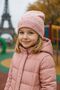 Pink Pearl Stone Embroidered Girl's Beret 7-12 Years Old - 2