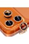 واقي عدسة الكاميرا متوافق مع هاتف iPhone 17 Pro Max وIphone 17 Pro، مصنوع من حجر الألماس باللون البرتقالي - 2