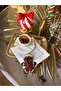 1 منديل تقديم قهوة مطرز بخرز على شكل رجل البسكويت - 4