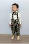 Cotton Baby Kids Green Striped Salopet Set 3-Piece Set - 5