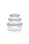 3-Piece Storage Container Set Qlux Storage and Transport Container with Leak-Proof Gasket Bpa-Free L-00860 - 2