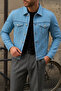 Men's Trend Comfort Casual Slim Fit B.Blue Denim Jacket