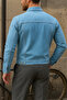 Men's Trend Comfort Casual Slim Fit B.Blue Denim Jacket - 5
