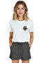 Women's White Relaxed Fit 100% Cotton T-Shirt – Graffiti Duck Head Printed - 6