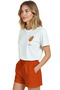 Women's White Relaxed Fit 100% Cotton T-Shirt – Cocktails Vintage Cocktail Miniature Printed - 4