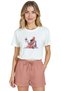 Women's White Relaxed Fit 100% Cotton T-Shirt – Reading Corner & Chair Printed