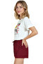 Women's White Relaxed Fit 100% Cotton T-Shirt – Graffiti Smile & Good Vibes Printed - 2