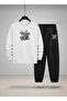 Boy's Sweatshirt - Tracksuit Set Crew Neck Blue Rock B Printed 3 Thread Raised